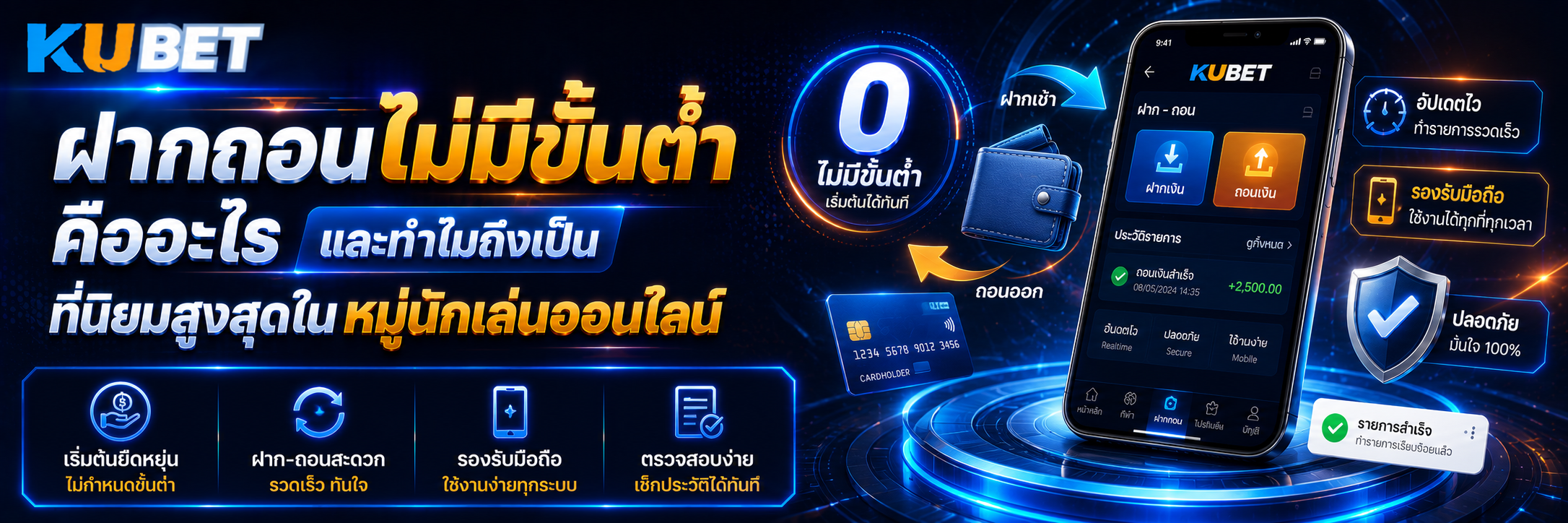ฝากถอนไม่มีขั้นต่ำ คืออะไร และทำไมถึงเป็นที่นิยมสูงสุดในหมู่นักเล่นออนไลน์
