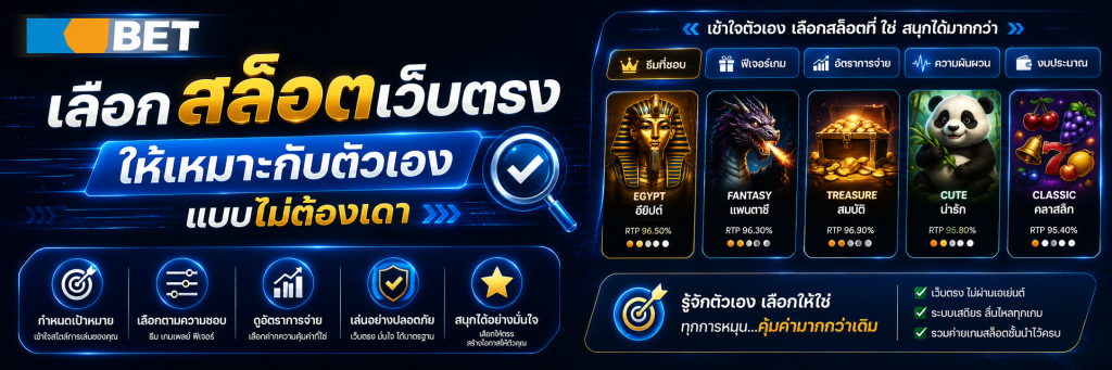เลือกสล็อตเว็บตรงให้เหมาะกับตัวเองแบบไม่ต้องเดา